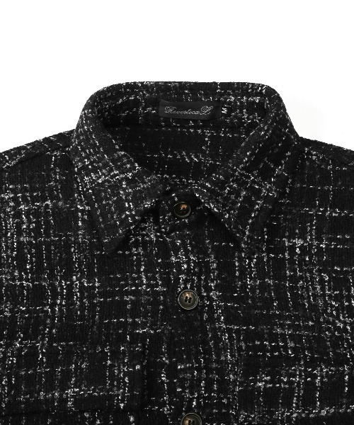 LUXSTYLE（ラグスタイル）の「ツイードシャツジャケット（その他アウター・メンズ・ホワイト/ブラック・L/M）」の14枚目の写真
