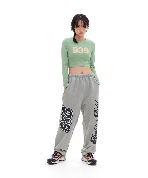 ARCHIVE BOLD(アーカイブボールド)の「939 LOGO CROP LONG SLEEVE (PALE SAGE)(Tシャツ/カットソー・レディース・その他・OS)」の4枚目の写真