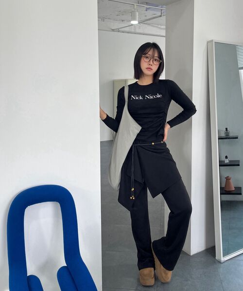 NICK&NICOLE(ニックアンドニコール)の「NICOLE PINTUCK SHIRRING TOP_BLACK(Tシャツ/カットソー・レディース・その他・FREE)」の7枚目の写真
