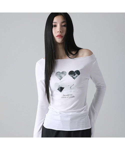 AVANDRESS(アバンドレス )の「Natalie Long Sleeve - 6COL(Tシャツ/カットソー・レディース・カーキ/チャコール/モカ/PINK/ホワイト・FREE)」の1枚目の写真
