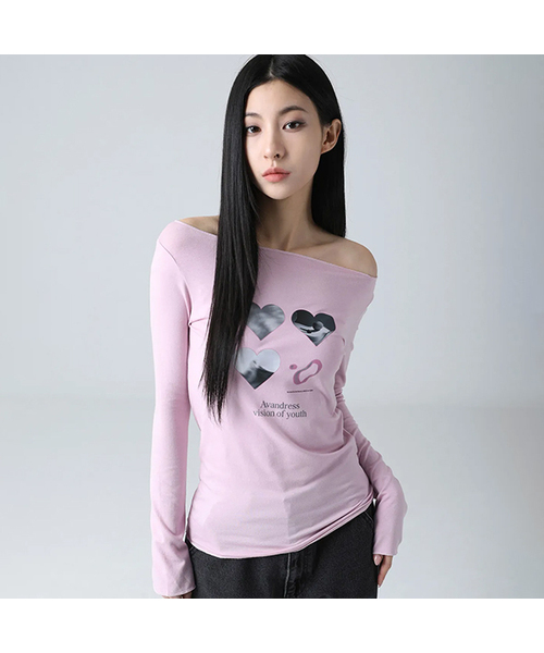 AVANDRESS(アバンドレス )の「Natalie Long Sleeve - 6COL(Tシャツ/カットソー・レディース・カーキ/チャコール/モカ/PINK/ホワイト・FREE)」の5枚目の写真