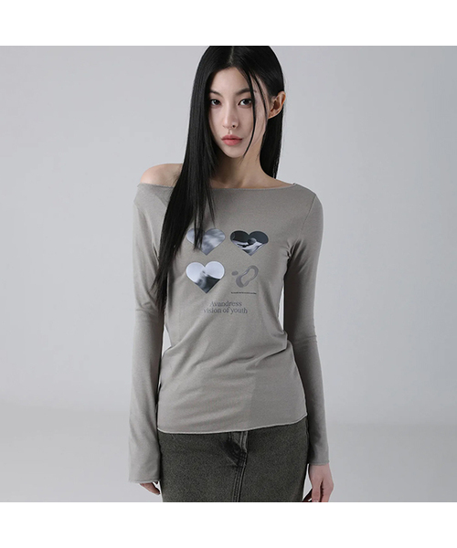 AVANDRESS(アバンドレス )の「Natalie Long Sleeve - 6COL(Tシャツ/カットソー・レディース・カーキ/チャコール/モカ/PINK/ホワイト・FREE)」の3枚目の写真