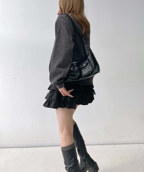 AS KNOW AS plus（アズノゥアズプラス）の「♪ロゴ刺繍 キラキララメ モールプルオーバー（スウェット・レディース・サックスブルー/チャコールグレー/ブラウン・FREE）」の21枚目の写真