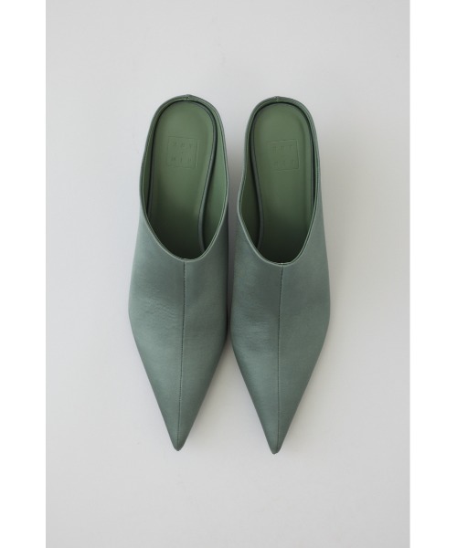 RIM.ARK（リムアーク）の「Pointed satin mule ポインテッドサテンミュール（パンプス・レディース・ライトカーキ/ブラック・37/38/39/36）」の12枚目の写真