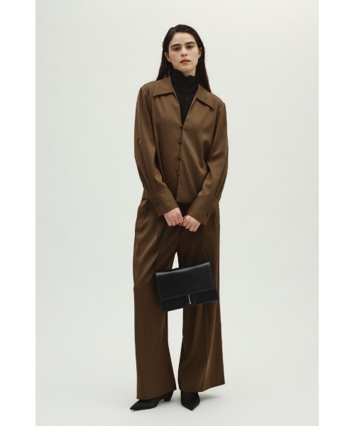 RIM.ARK（リムアーク）の「Pointed satin mule ポインテッドサテンミュール（パンプス・レディース・ライトカーキ/ブラック・37/38/39/36）」の21枚目の写真