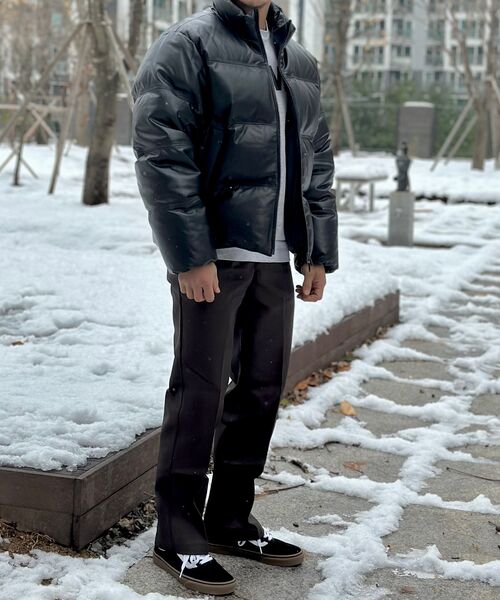 セール】ラムスキンダウンフグショートパッド入りジャケット（ダウン