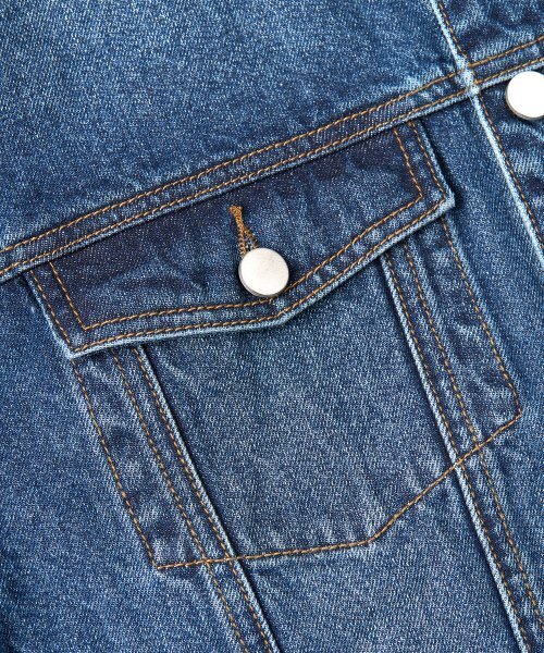 TOFFEE(トフィー)の「ウォッシュドデニムトラッカージャケット (MID BLUE)(デニムジャケット・メンズ・その他・MEDIUM/LARGE/X-LARGE)」の5枚目の写真