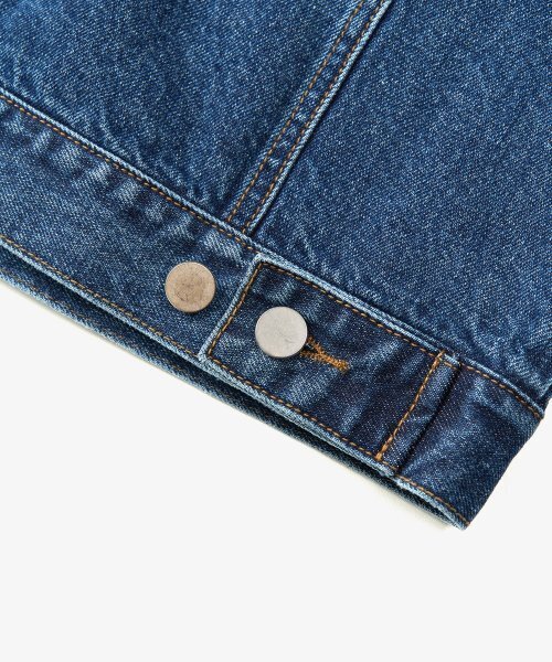 TOFFEE(トフィー)の「ウォッシュドデニムトラッカージャケット (MID BLUE)(デニムジャケット・メンズ・その他・MEDIUM/LARGE/X-LARGE)」の7枚目の写真