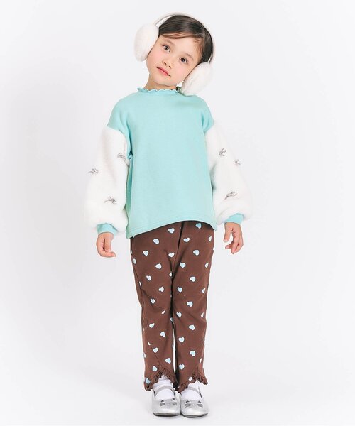 apres les cours(アプレレクール)の「【WEB限定】裏シャギーファーリボントレーナー_ジュニア対応(スウェット・キッズ・ラベンダー/ミント/アイボリー/グレー・80/90/100/110/120/130/140)」の11枚目の写真