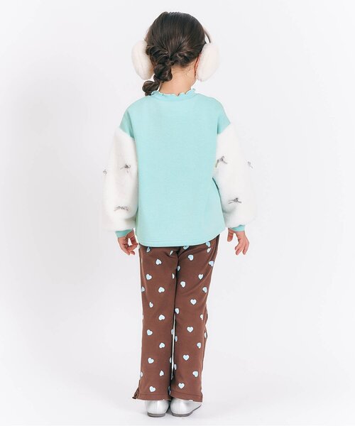 apres les cours(アプレレクール)の「【WEB限定】裏シャギーファーリボントレーナー_ジュニア対応(スウェット・キッズ・ラベンダー/ミント/アイボリー/グレー・80/90/100/110/120/130/140)」の12枚目の写真