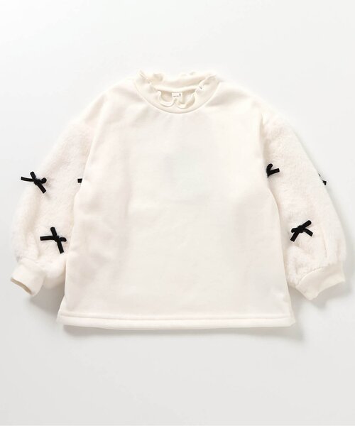 apres les cours(アプレレクール)の「【WEB限定】裏シャギーファーリボントレーナー_ジュニア対応(スウェット・キッズ・ラベンダー/ミント/アイボリー/グレー・80/90/100/110/120/130/140)」の18枚目の写真