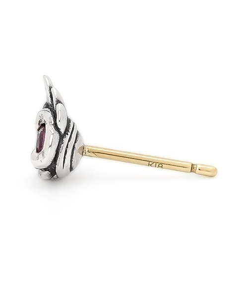 BloodyMary/ブラッディマリー」火の目ピアス w/ロードライトガーネット