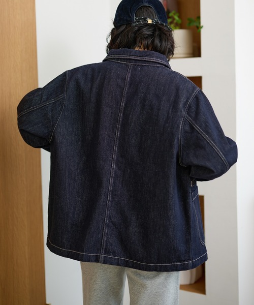 LAULEN(ローレン)の「stitch double pocket denim jacket /ステッチダブルポケットデニムジャケット(デニムジャケット・レディース・ネイビー・FREE)」の9枚目の写真