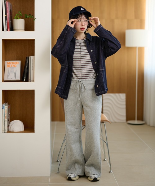 LAULEN(ローレン)の「stitch double pocket denim jacket /ステッチダブルポケットデニムジャケット(デニムジャケット・レディース・ネイビー・FREE)」の14枚目の写真