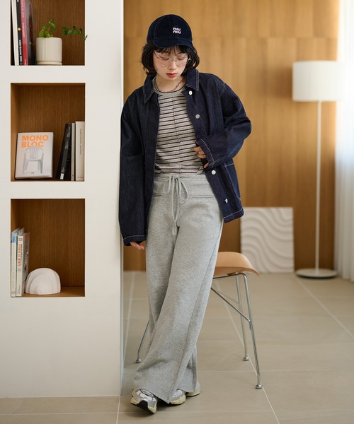 LAULEN(ローレン)の「stitch double pocket denim jacket /ステッチダブルポケットデニムジャケット(デニムジャケット・レディース・ネイビー・FREE)」の5枚目の写真