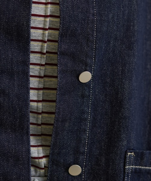 LAULEN(ローレン)の「stitch double pocket denim jacket /ステッチダブルポケットデニムジャケット(デニムジャケット・レディース・ネイビー・FREE)」の7枚目の写真