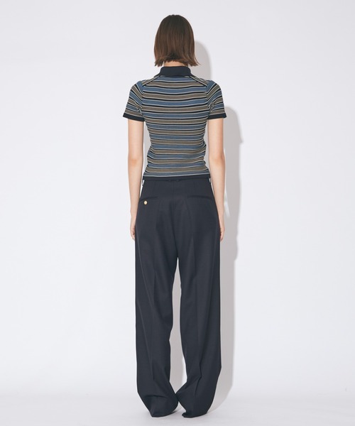 beautiful people（ビューティフルピープル）の「kids multi stripe   polo pullover（ニット/セーター・レディース・ブラック/ブラウン・SMALL）」の7枚目の写真