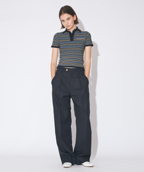 beautiful people（ビューティフルピープル）の「kids multi stripe   polo pullover（ニット/セーター・レディース・ブラック/ブラウン・SMALL）」の6枚目の写真
