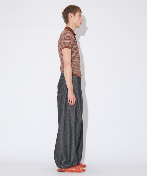 beautiful people（ビューティフルピープル）の「kids multi stripe   polo pullover（ニット/セーター・レディース・ブラック/ブラウン・SMALL）」の3枚目の写真