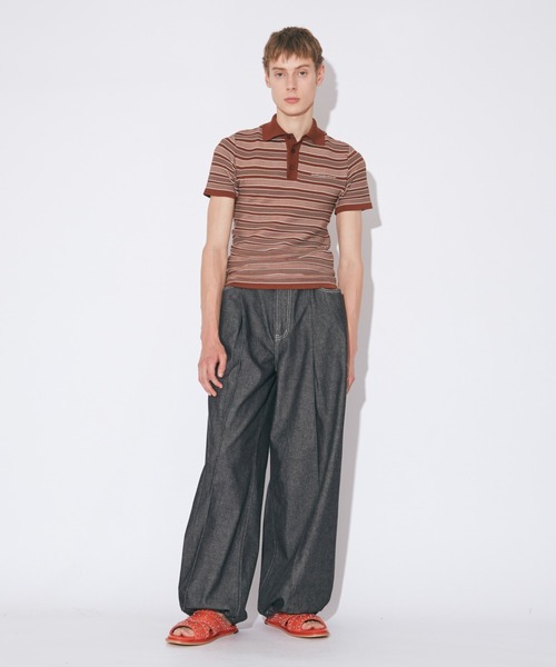 beautiful people（ビューティフルピープル）の「kids multi stripe   polo pullover（ニット/セーター・レディース・ブラック/ブラウン・SMALL）」の12枚目の写真