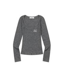 エラ ユーネックリブ長袖Tシャツ (6カラー)