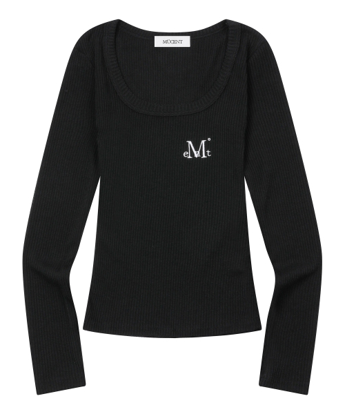 MUCENT（ムセント）の「エラ ユーネックリブ長袖Tシャツ (6カラー)（Tシャツ/カットソー・レディース・Beige/PINK/ブラック/グレー/ブラウン/アイボリー・FREE）」の10枚目の写真