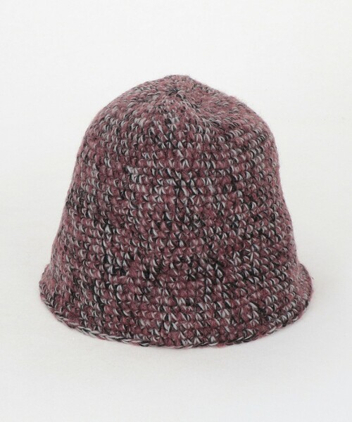 BAL（バル）の「＜BAL＞MIXED ハンド ニット バケット ハット（ハット・メンズ・ワイン/ブラック・FREE）」の4枚目の写真