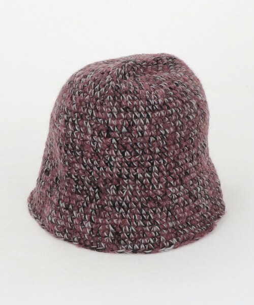 BAL（バル）の「＜BAL＞MIXED ハンド ニット バケット ハット（ハット・メンズ・ワイン/ブラック・FREE）」の5枚目の写真