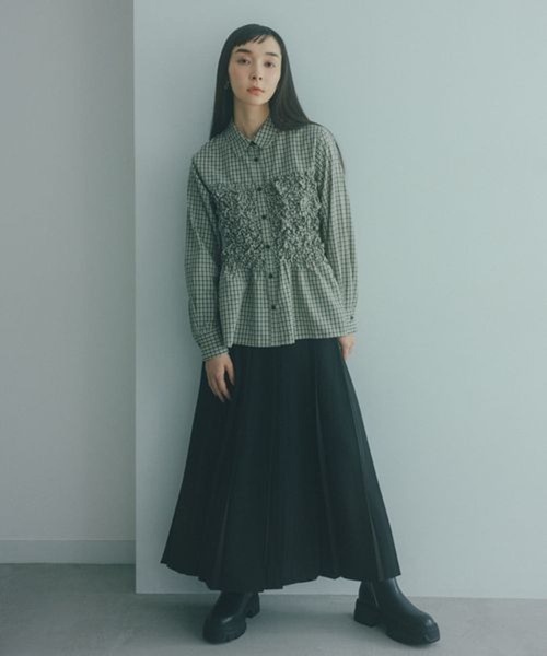 studio CLIP（スタディオクリップ）の「【daily CLIP】ランダムプリーツスカート（スカート・レディース・ブラック/ブラウン・FREE）」の3枚目の写真