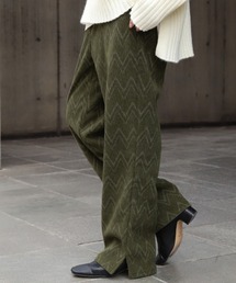 HUG.U（ハグユー）の「ヘリンボーン柄 暖か裏ボアパンツ（その他パンツ）」