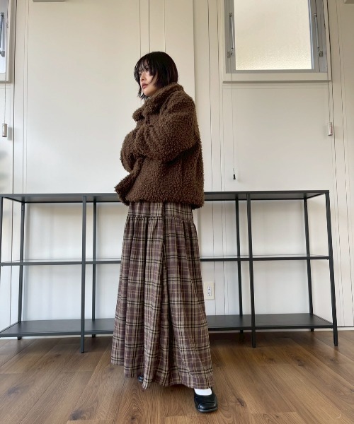 AMAIL(アマイル)の「Fuzzy Jacket(その他アウター・レディース・ベージュ/ブラウン・FREE)」の8枚目の写真