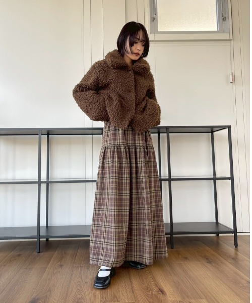 AMAIL(アマイル)の「Fuzzy Jacket(その他アウター・レディース・ベージュ/ブラウン・FREE)」の9枚目の写真