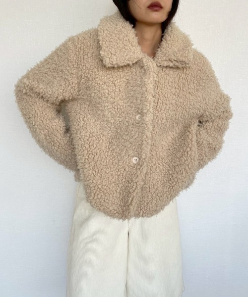 AMAIL(アマイル)の「Fuzzy Jacket(その他アウター・レディース・ベージュ/ブラウン・FREE)」の13枚目の写真