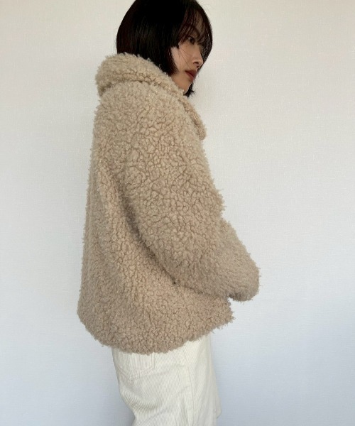 AMAIL(アマイル)の「Fuzzy Jacket(その他アウター・レディース・ベージュ/ブラウン・FREE)」の15枚目の写真