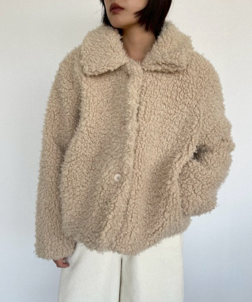 AMAIL(アマイル)の「Fuzzy Jacket(その他アウター・レディース・ベージュ/ブラウン・FREE)」の17枚目の写真