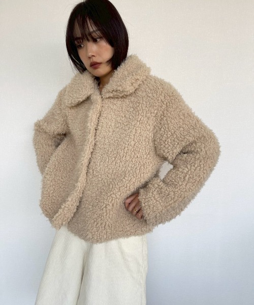 AMAIL(アマイル)の「Fuzzy Jacket(その他アウター・レディース・ベージュ/ブラウン・FREE)」の18枚目の写真