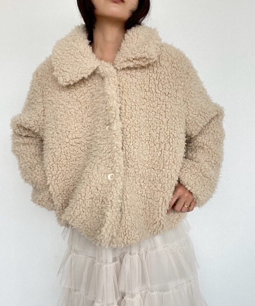 AMAIL(アマイル)の「Fuzzy Jacket(その他アウター・レディース・ベージュ/ブラウン・FREE)」の11枚目の写真