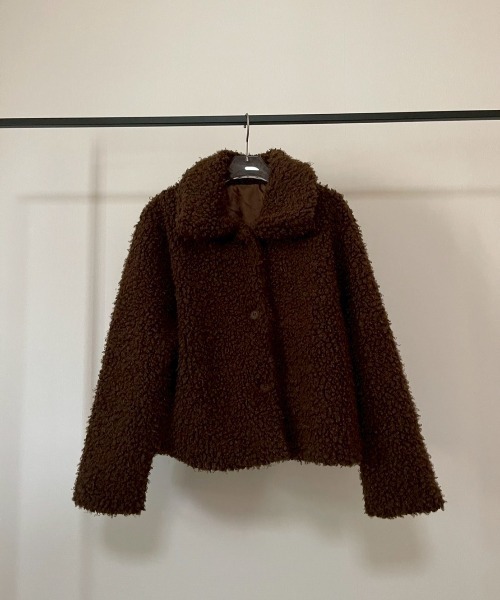 AMAIL(アマイル)の「Fuzzy Jacket(その他アウター・レディース・ベージュ/ブラウン・FREE)」の10枚目の写真