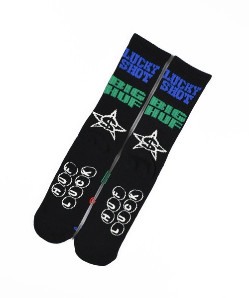 HUF(ハフ)の「【C-HUF2】【HUF/ハフ】LUCKY CREW SOCK SK00881(ソックス/靴下・メンズ・ブラック・O/S)」の1枚目の写真