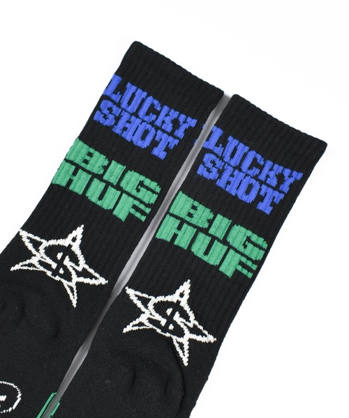 HUF(ハフ)の「【C-HUF2】【HUF/ハフ】LUCKY CREW SOCK SK00881(ソックス/靴下・メンズ・ブラック・O/S)」の3枚目の写真