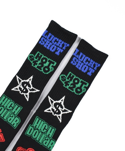 HUF(ハフ)の「【C-HUF2】【HUF/ハフ】LUCKY CREW SOCK SK00881(ソックス/靴下・メンズ・ブラック・O/S)」の5枚目の写真