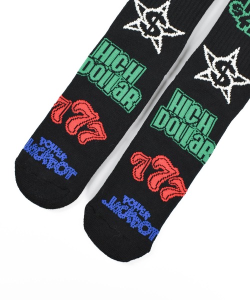 HUF(ハフ)の「【C-HUF2】【HUF/ハフ】LUCKY CREW SOCK SK00881(ソックス/靴下・メンズ・ブラック・O/S)」の6枚目の写真