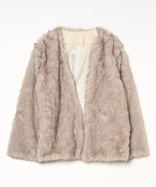 FREE STYLISTS（フリー スタイリスト）の「YUGA_YGMC 　Faux fur short coat（ブルゾン・レディース・ベージュ・FREE）」の9枚目の写真