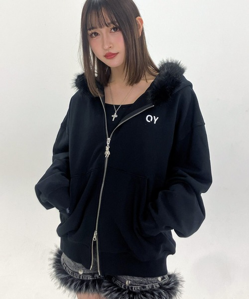 セール】『OY/オーワイ』DOLLY FAUX FUR HOODIE ZIP UP/ドリー ファー