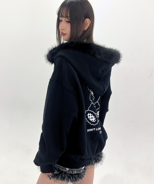 セール】『OY/オーワイ』DOLLY FAUX FUR HOODIE ZIP UP/ドリー ファー