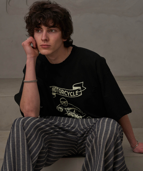 TENER(テネル)の「モーターサイクル救済T(ブラック)(Tシャツ/カットソー・メンズ・その他・FREE)」の2枚目の写真