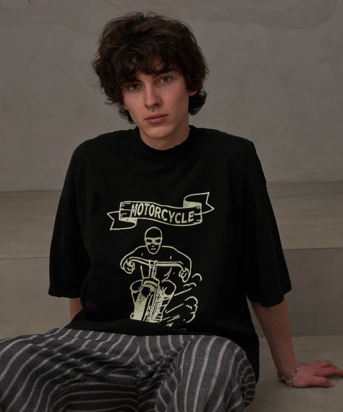 TENER(テネル)の「モーターサイクル救済T(ブラック)(Tシャツ/カットソー・メンズ・その他・FREE)」の3枚目の写真
