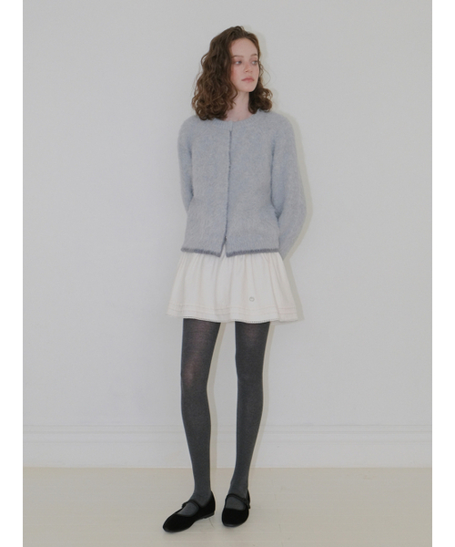 ETMON（エトモン）の「Hairy Yarn Knit Cardigan, Greyish Blue（カーディガン/ボレロ・レディース・その他・F）」の2枚目の写真