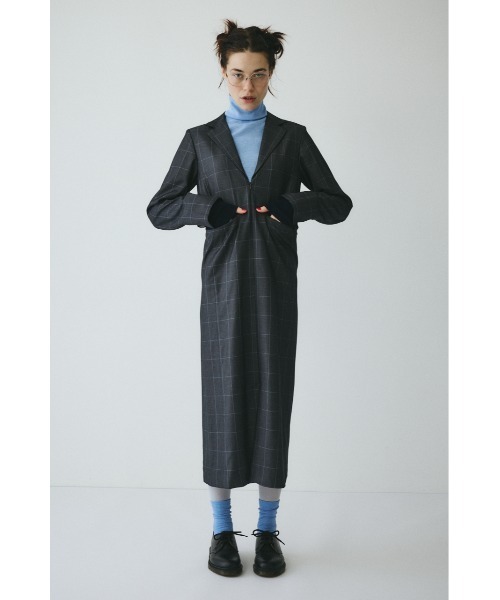 HeRIN.CYE(ヘリンドットサイ)の「Jacket like long dress ジャケットライクロングドレス(ワンピース・レディース・グレー系その他/ブルー系その他3・38/36)」の8枚目の写真