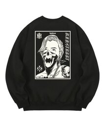 KMB0117 スカルガールズ 裏起毛 スウェット - ブラック